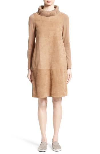 Women's Fabiana Filippi Suede & Cashmere Dress Us / 40 It - Brown