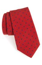 Men's Michael Bastian Dot Silk Tie, Size - Red