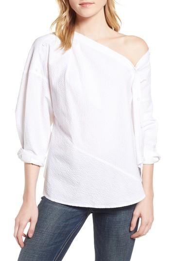 Women's Habitual Daphne One Shoulder Cotton Top - White