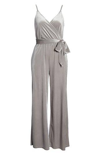 Women's Ali & Jay Love Child Velvet Jumpsuit - Grey