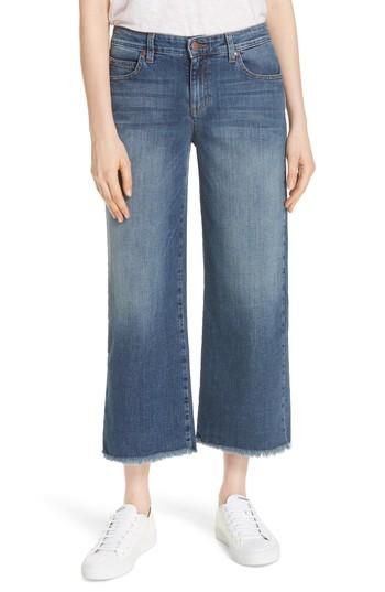Women's Eileen Fisher Frayed Wide Leg Ankle Jeans