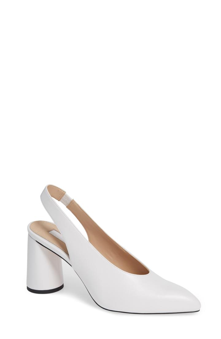 Women's Topshop Gainor Slingback Pump .5us / 41eu M - White