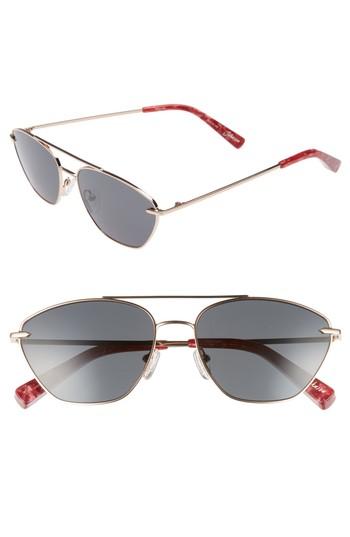 Women's Elizabeth And James Johnson 56mm Navigator Sunglasses - Rose Gold/ Smoke