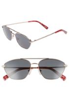 Women's Elizabeth And James Johnson 56mm Navigator Sunglasses - Rose Gold/ Smoke