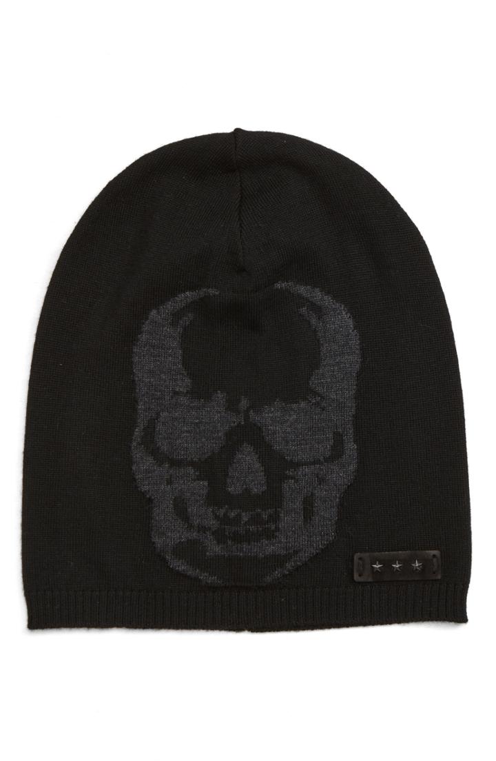 Men's John Varvatos Star Usa Skull Slouch Knit Hat -