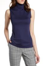 Women's Halogen Mock Neck Shell Top - Blue