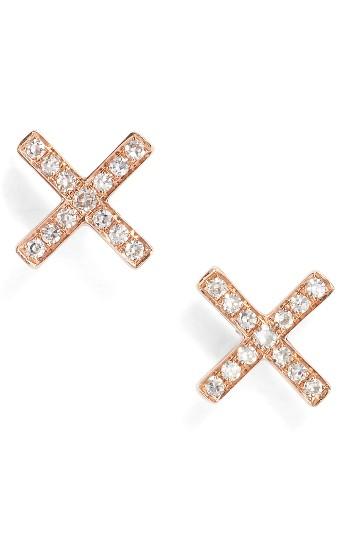 Women's Ef Collection X Diamond Stud Earrings