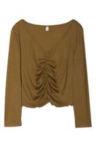 Women's Bp. Ruched Front Tee - Green