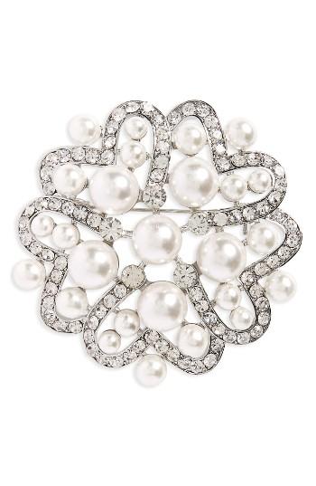 Women's Nina Imitation Pearl & Crystal Brooch