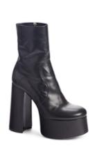 Women's Saint Laurent Billy Kangaroo Leather Platform Boot Us / 35eu - Black
