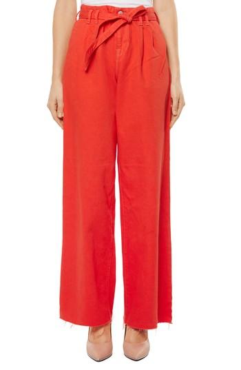 Women's J Brand High Waist Wide Leg Pants - Orange