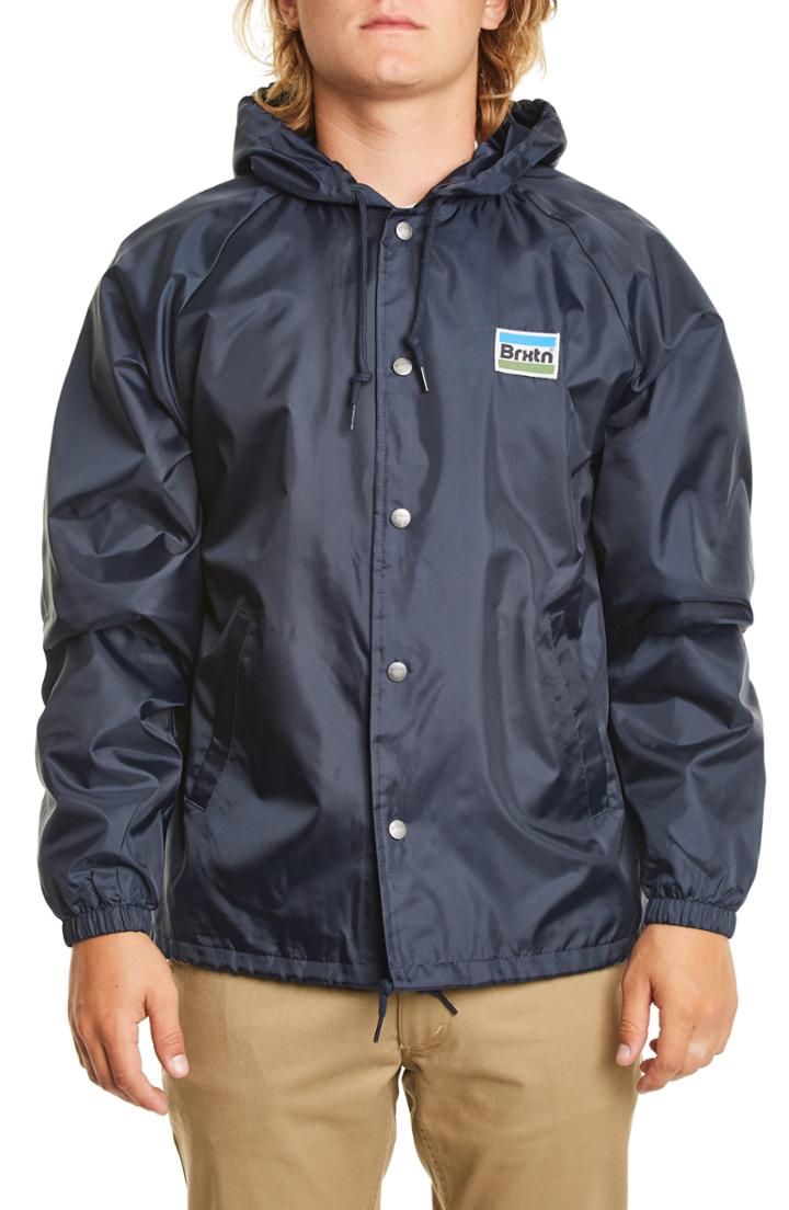 Men's Brixton Nobel Water Repellent Hooded Jacket - Blue