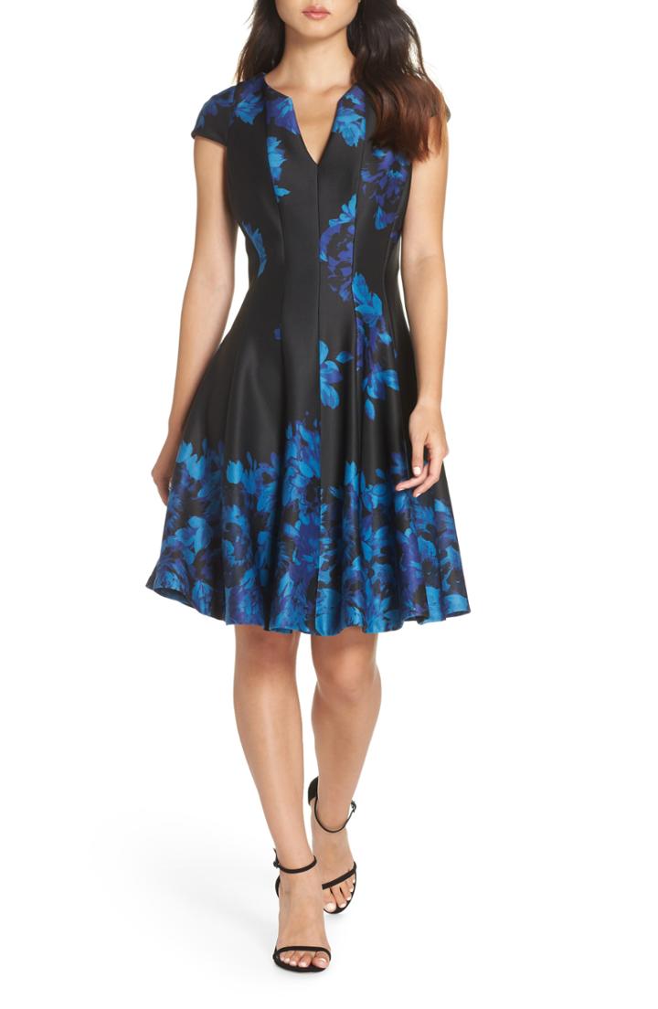 Women's Julia Jordan Fit & Flare Scuba Dress