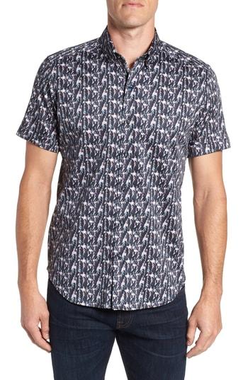 Men's Robert Graham Cinema Tailored Fit Sport Shirt - Black