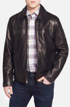 Men's Cole Haan Lambskin Leather Jacket - Black (online Only)