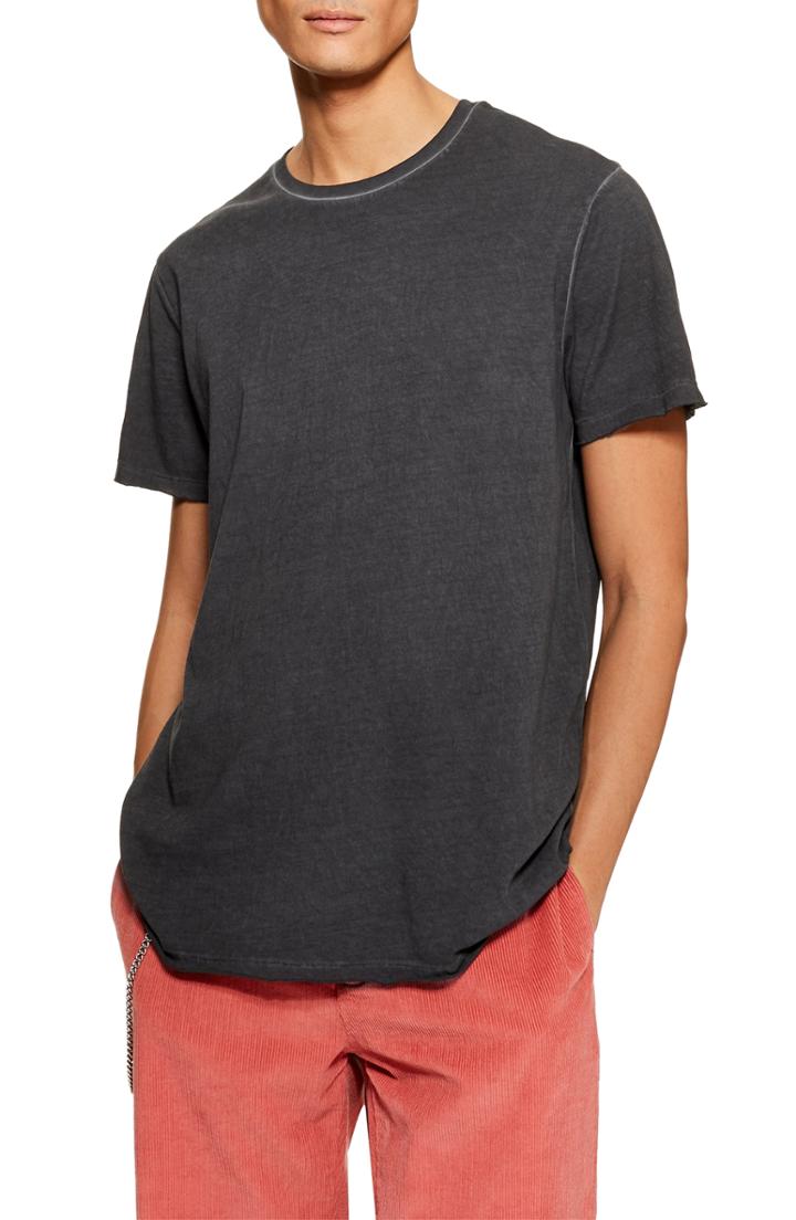 Men's Topman Smoked Classic Fit T-shirt - Black
