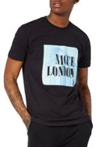 Men's Topman Nicce Glitch Logo T-shirt - Black
