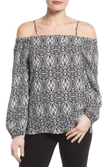 Women's Pleione Off The Shoulder Print Blouse - Yellow