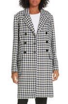 Women's Judith & Charles Check Long Jacket - Blue
