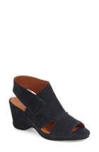 Women's L'amour Des Pieds 'oswin' Peep Toe Demi Wedge Sandal .5 M - Blue