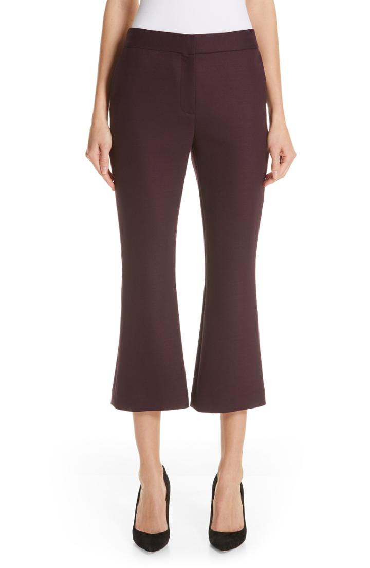 Women's Adam Lippes Double Face Crop Flare Pants