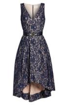 Women's Eliza J Belted Lace High/low Dress - Blue