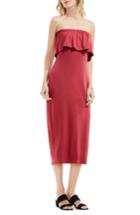 Women's Vince Camuto Ruffle Off The Shoulder Midi Dress - Red