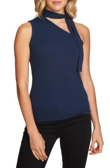 Women's 1.state Tie Neck One-shoulder Top - Blue
