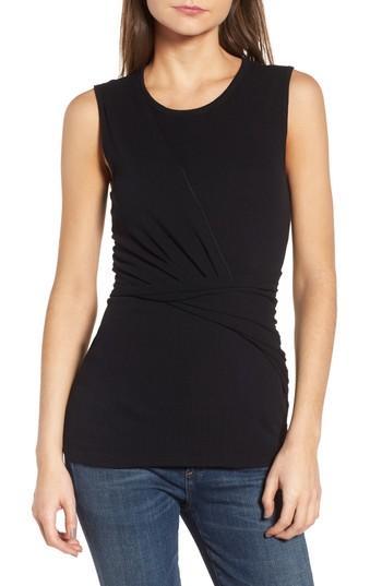 Women's James Perse Twisted Tank - Black