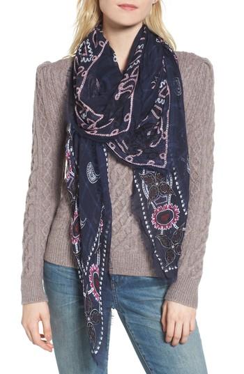 Women's Treasure & Bond Print Textured Square Scarf