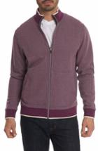 Men's Robert Graham Rivers Front Zip Knit Jacket - Purple