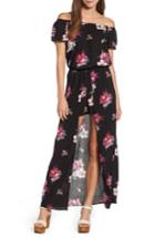 Women's Mimi Chica Off The Shoulder Maxi Romper - Black