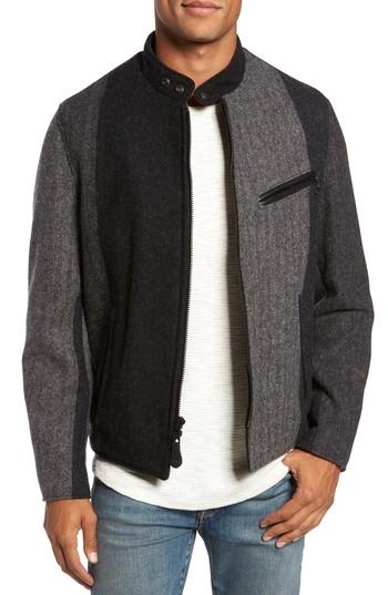Men's Schott Nyc Perfecto Patchwork Cafe Jacket