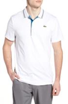 Men's Lacoste Sport Lettering Stretch Tech Jersey Polo (xl) - White