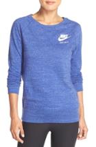 Women's Nike 'gym' Crewneck Sweatshirt - Blue