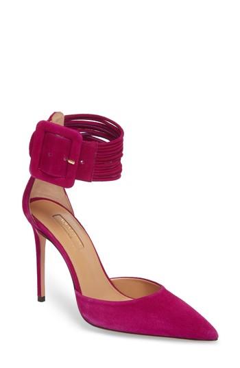 Women's Aquazzura Casablanca Ankle Cuff Pump Us / 36eu - Purple