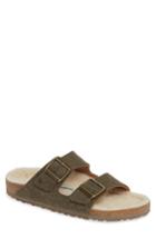 Men's Birkenstock Arizona Slide Sandal With Genuine Shearling -8.5us / 41eu D - Green