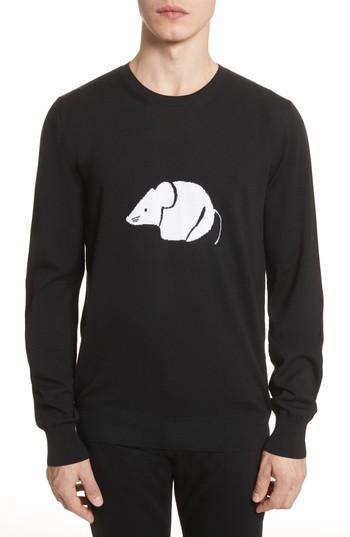 Men's Loewe Mouse Wool Sweater - Black