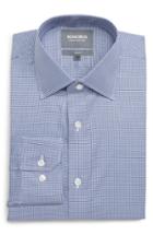 Men's Bonobos Efford Slim Fit Check Dress Shirt .5 33 - Blue