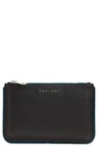 Orciani Large Soft Line Velvet Trim Calfskin Leather Pouch - Green