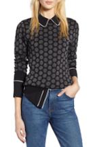 Women's Halogen X Atlantic-pacific Shimmer Dot Sweater - Black