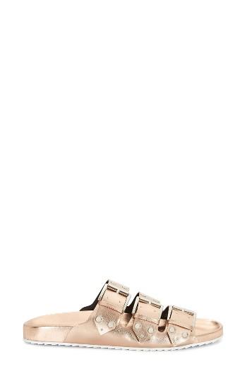Women's Rebecca Minkoff Tania Slide Sandal M - Metallic