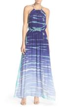 Women's Fraiche By J Tie Dye Crepe Maxi Dress - Blue