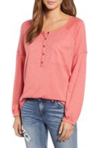 Women's Caslon Henley Tee - Coral