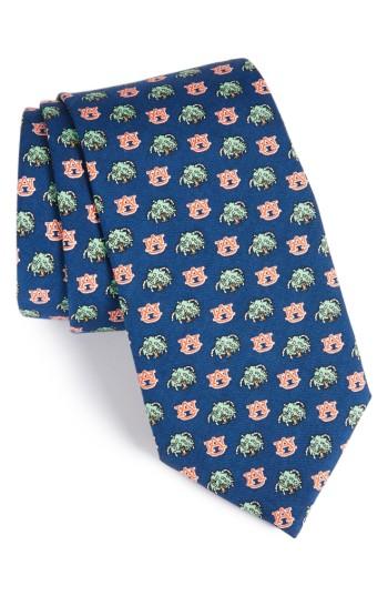 Men's Vineyard Vines Auburn Tiger's Silk Tie, Size - Blue