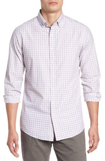 Men's Rodd & Gunn Carterton Sports Fit Plaid Sport Shirt, Size - Red