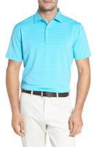 Men's Peter Millar Halifax Pinstripe Stretch Jersey Polo - Blue