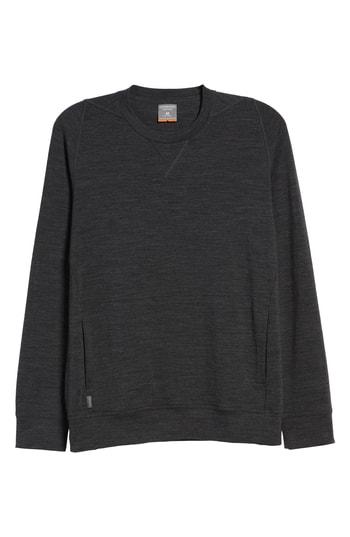 Men's Icebreaker Shifter Merino Wool Blend Crewneck Sweater, Size - Grey