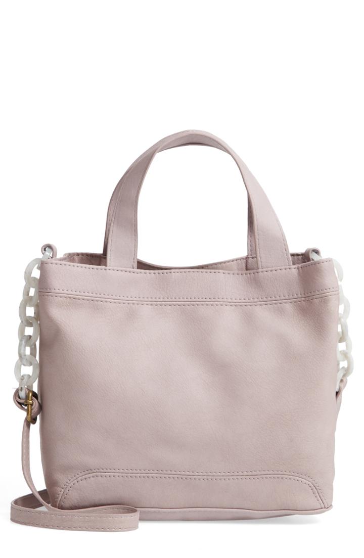 T-shirt & Jeans Resin Chain Strap Faux Leather Crossbody Bag - Purple