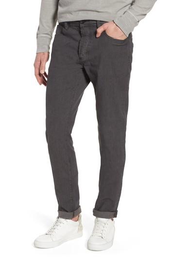 Men's James Perse Slim Fit Stretch Herringbone Pants - Grey